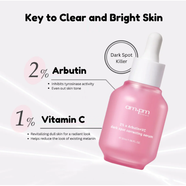 Huyết thanh làm mờ vết thâm AM+PM RX 2% Arbutin + 1% VC