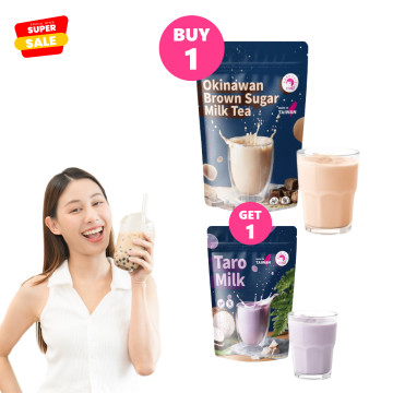 Combo Trà Sữa Đài Loan BOBACHiC Siêu Tiết Kiệm (Đường Đen 453g + Khoai Môn 453g)