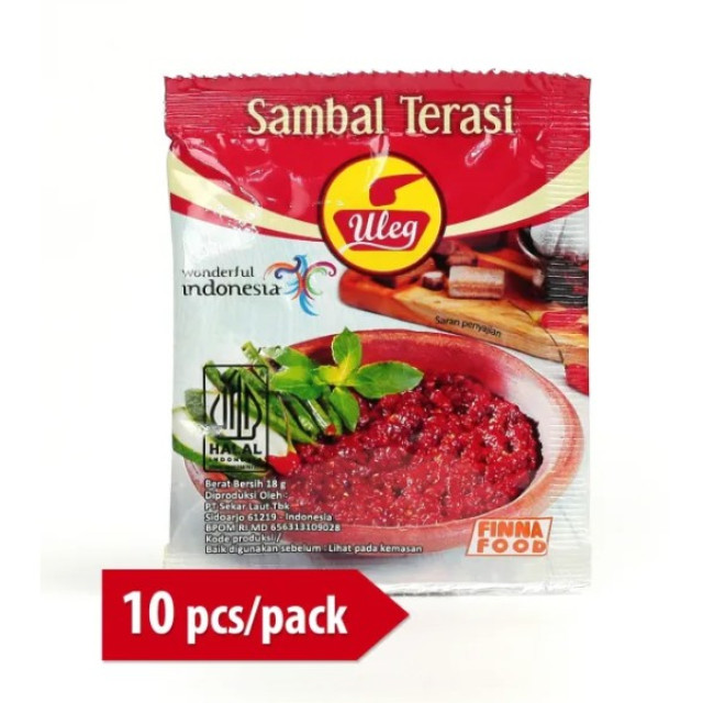 FINNA FOOD | Tương ớt mắm tôm (Sambal Uleg Terasi) | 100 gói x 17g / thùng