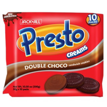 Bánh quy kem PRESTO Double Choco Jack n’ Jill 30g x 10 gó