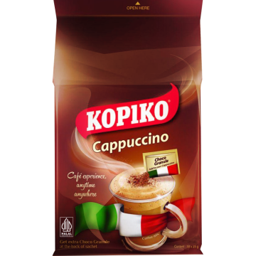 Cà phê hòa tan Cappuccino 3 trong 1 KOPIKO (24,75g*10 gói)