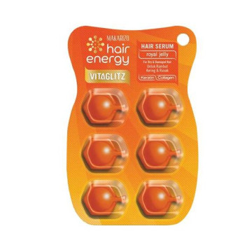 Serum keratin dưỡng tóc Makarizo Hair Energy VITAGLITZ sữa ong chúa 6 x 1 mL