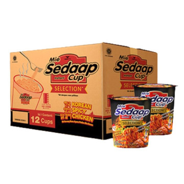 Mie Sedaap Mì ly vị cay kiểu Hàn Quốc (75g x 12 ly)