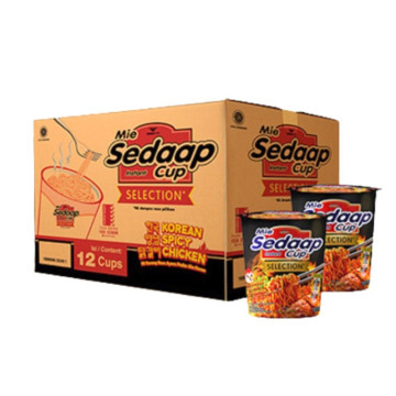 MIE SEDAAP Mì ly vị gà cay kiểu Hàn Quốc (81g x 12 ly)