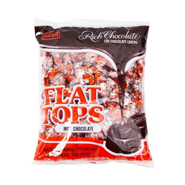 Sô cô la sữa Ricoa Flat Tops (30 viên x 5g)