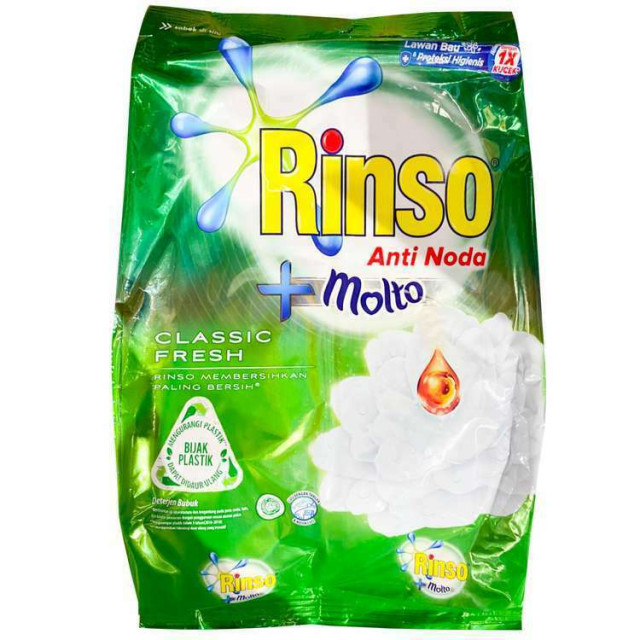 RINSO Molto Chống Vết Bẩn Bột Giặt Hương Thơm Cổ Điển Fresh 770g