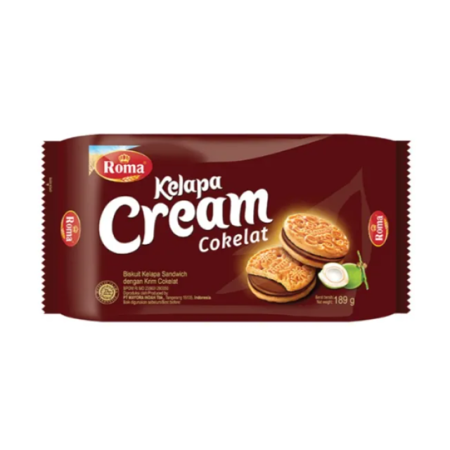 Bánh quy Roma dừa kem sô cô la 186g