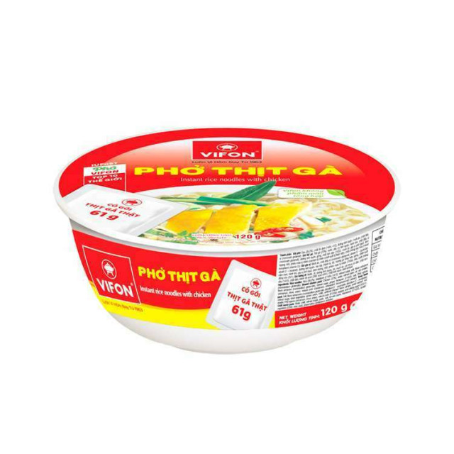 VIFON 速食河粉－雞肉風味碗麵（120 公克 × 12 碗）