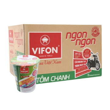 Mì ly VIFON vị tôm chua cay chanh (60g x 24 ly)