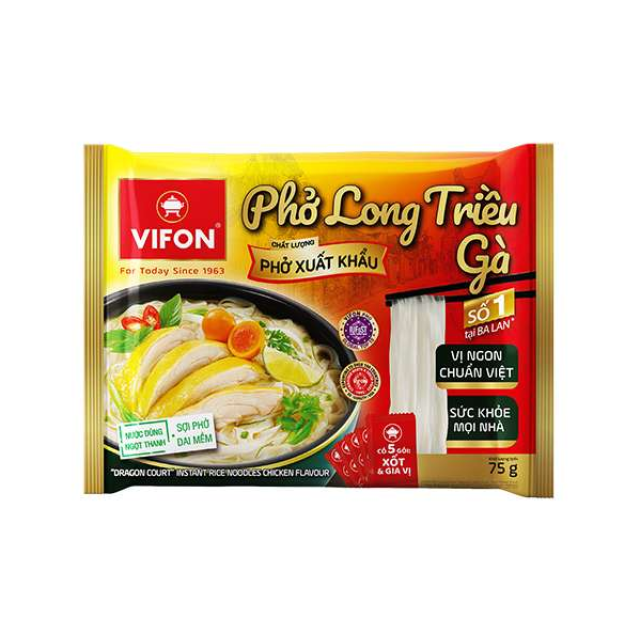 Phở ăn liền vị gà Vifon Long Triều (75g x 18 gói)