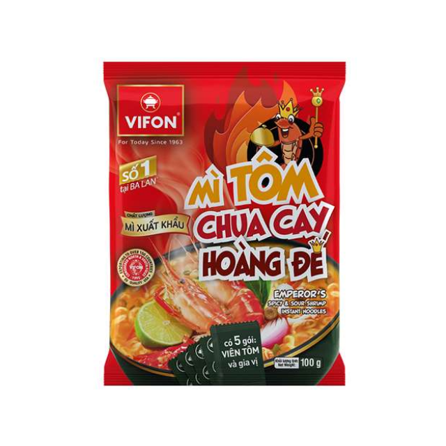 Mì tôm chua cay VIFON (100g x 18 gói)