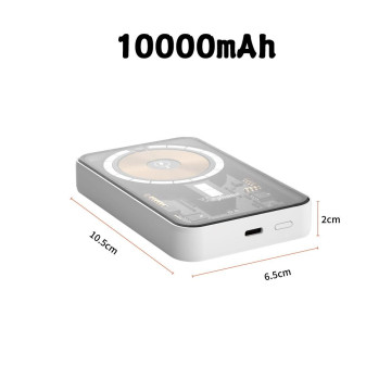 Pin dự phòng Wephone trong suốt kiểu dáng công nghiệp dung lượng lớn sạc nhanh từ tính - 10,000mAh